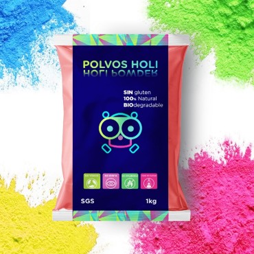 Sacos Polvos Holi rojos 1 kg