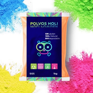 Sacos Polvos Holi amarillos 1 kg