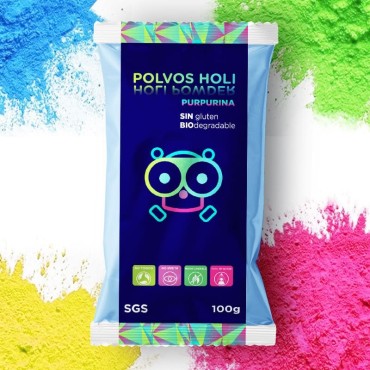 Polvos Holi purpurina azules 100 gramos