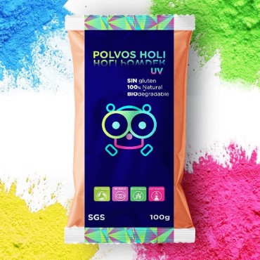 Bolsas Polvos Holi Neón naranjas