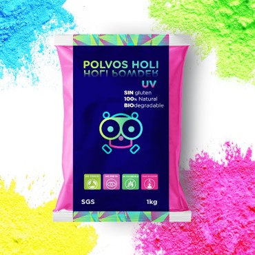 Sacos Polvos Holi Neón rosas
